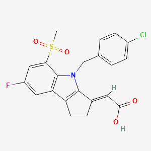 (E)-2-(4-(4-Chlorobenzyl)-7-fluoro-5-(methylsulfonyl)-1,2-dihydrocyclopenta[b]indol-3(4H)-ylidene)acetic acid