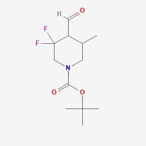 1-Piperidinecarboxylic acid, 3,3-difluoro-4-formyl-5-methyl-, 1,1-dimethylethyl ester