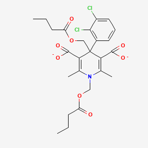 1,4-Bis(butanoyloxymethyl)-4-(2,3-dichlorophenyl)-2,6-dimethylpyridine-3,5-dicarboxylate