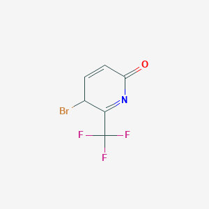 molecular formula C6H3BrF3NO B12341616 3-bromo-2-(trifluoromethyl)-3H-pyridin-6-one 