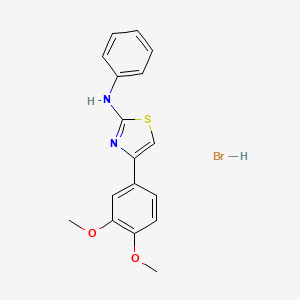 molecular formula C17H17BrN2O2S B12341657 4-(3,4-dimethoxyphenyl)-N-phenylthiazol-2-amine hydrobromide 