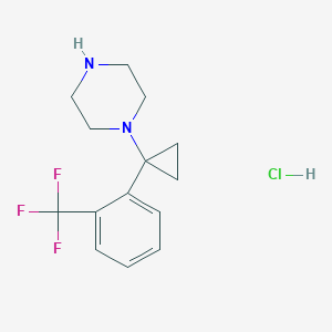 1-(1-(2-(Trifluoromethyl)phenyl)cyclopropyl)piperazine hydrochloride