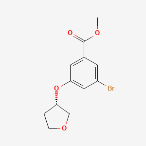 molecular formula C12H13BrO4 B12341671 Methyl 3-bromo-5-[(3S)-tetrahydrofuran-3-yloxy]benzoate 