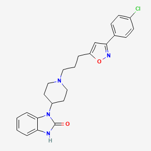 1-(1-(3-(3-(4-Chlorophenyl)isoxazol-5-yl)propyl)piperidin-4-yl)-1H-benzo[d]imidazol-2(3H)-one