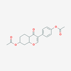 molecular formula C19H20O6 B12341694 [3-(4-Acetyloxyphenyl)-4-oxo-4a,5,6,7,8,8a-hexahydrochromen-7-yl] acetate 