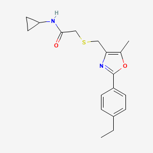 N-cyclopropyl-2-[[2-(4-ethylphenyl)-5-methyl-4-oxazolyl]methylthio]acetamide