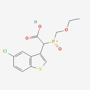 [Carboxy-(5-chloro-1-benzothiophen-3-yl)methyl]-(ethoxymethyl)-oxophosphanium