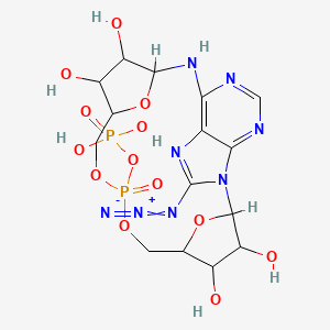 molecular formula C15H20N8O13P2 B12341751 Adenosine 5'-(trihydrogen diphosphate), 8-azido-1-beta-D-ribofuranosyl-, intramol. P',5''-ester (9CI) 