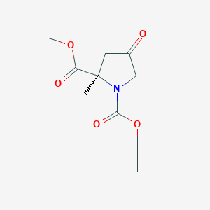 molecular formula C12H19NO5 B12341759 Oxopyrrolidine-1,2-dicarboxylate 