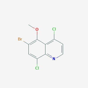 molecular formula C10H6BrCl2NO B12341765 6-Bromo-4,8-dichloro-5-methoxyquinoline 