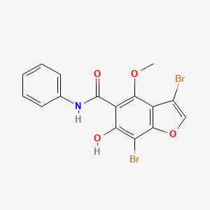 3,7-Dibromo-6-hydroxy-4-methoxy-N-phenylbenzofuran-5-carboxamide