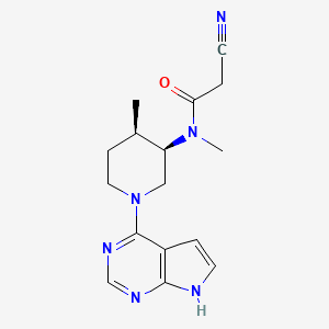 2-cyano-N-methyl-N-((3R,4R)-4-methyl-1-(7H-pyrrolo[2,3-d]pyrimidin-4-yl)piperidin-3-yl)acetamide