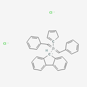 molecular formula C32H26Cl2Zr-4 B12341786 Zirconium, dichloro[(h5-2,4-cyclopentadien-1-ylidene)(diphenylmethylene)[(4a,4b,8a,9a-h)-9H-fluoren-9-ylidene]]- 