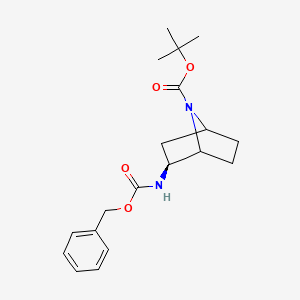 molecular formula C19H26N2O4 B12341792 tert-Butyl (2s)-2-([(benzyloxy)carbonyl]amino)-7-azabicyclo[2.2.1]heptane-7-carboxylate 