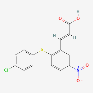 3-[2-[(4-Chlorophenyl)thio]-5-nitrophenyl]acrylic acid