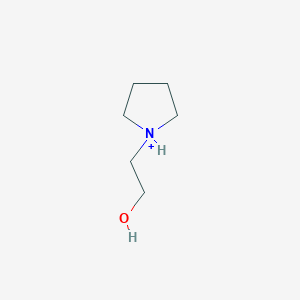 molecular formula C6H14NO+ B1234186 1-(2-Hydroxyethyl)pyrrolidinium 