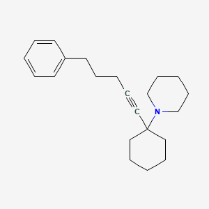 molecular formula C22H31N B12341867 1-(1-(5-Phenylpent-1-yn-1-yl)cyclohexyl)piperidine 