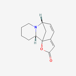 molecular formula C13H15NO2 B1234187 (1R,2S,8S)-14-氧杂-7-氮杂四环[6.6.1.01,11.02,7]十五-9,11-二烯-13-酮 