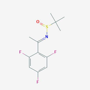 (NE)-2-methyl-N-[1-(2,4,6-trifluorophenyl)ethylidene]propane-2-sulfinamide