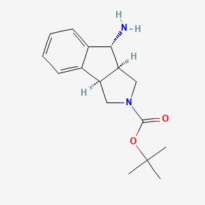 tert-butyl (3aR,8R,8aR)-8-amino-3,3a,8,8a-tetrahydroindeno[1,2-c]pyrrole-2(1H)-carboxylate