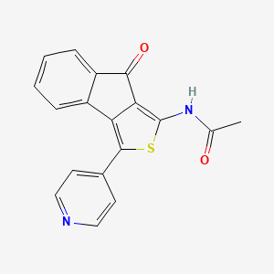 N-(4-oxo-1-pyridin-4-ylindeno[1,2-c]thiophen-3-yl)acetamide