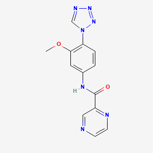 N-[3-methoxy-4-(1H-tetrazol-1-yl)phenyl]pyrazine-2-carboxamide