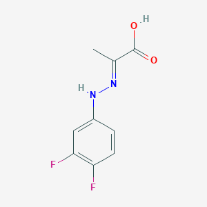 molecular formula C9H8F2N2O2 B12341954 2-(2-(3,4-Difluorophenyl)hydrazono)propanoic acid 