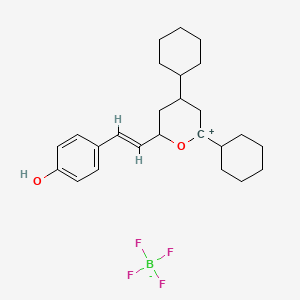 6-[(E)-2-(4-hydroxyphenyl)ethenyl]-2,4-diphenyl-2H-pyran-2-ylium; tetrafluoroboranuide