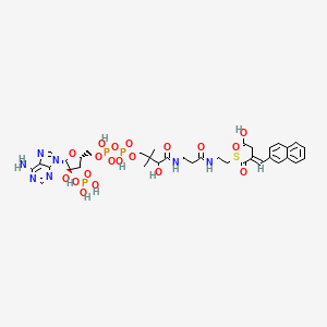 molecular formula C36H46N7O19P3S B1234196 萘-2-亚甲基-琥珀酰辅酶A 