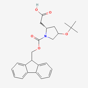 2-((2S)-1-(((9H-fluoren-9-yl)methoxy)carbonyl)-4-(tert-butoxy)pyrrolidin-2-yl)acetic acid