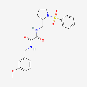 N1-(3-methoxybenzyl)-N2-((1-(phenylsulfonyl)pyrrolidin-2-yl)methyl)oxalamide