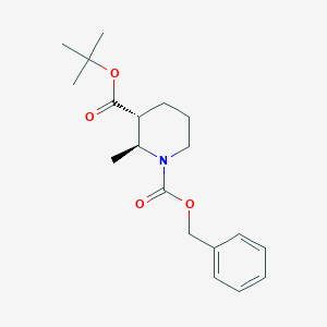 molecular formula C19H27NO4 B12342012 (2S,3R)-1-Benzyl 3-tert-butyl 2-methylpiperidine-1,3-dicarboxylate CAS No. 1044563-67-8