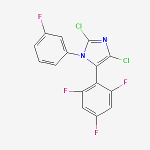 2,4-Dichloro-1-(3-fluorophenyl)-5-(2,4,6-trifluorophenyl)-1H-imidazole