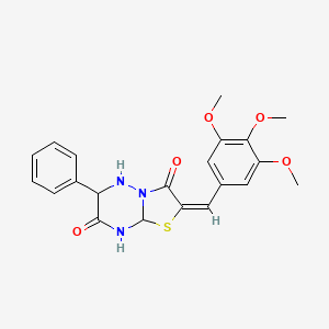 6-Phenyl-2-(3,4,5-trimethoxybenzylidene)-2H-thiazolo[3,2-b][1,2,4]triazine-3,7-dione