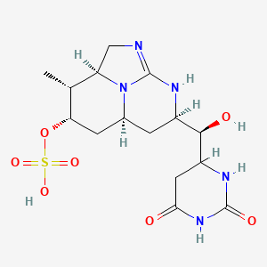 [(4S,5R,6S,8S,10R)-10-[(R)-(2,6-dioxo-1,3-diazinan-4-yl)-hydroxymethyl]-5-methyl-2,11,12-triazatricyclo[6.3.1.04,12]dodec-1-en-6-yl] hydrogen sulfate