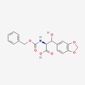 (2S)-3-(1,3-benzodioxol-5-yl)-3-hydroxy-2-(phenylmethoxycarbonylamino)propanoic acid