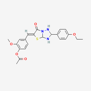 4-{[(5Z)-2-(4-ethoxyphenyl)-6-oxo-5H,6H-[1,2,4]triazolo[3,2-b][1,3]thiazol-5-ylidene]methyl}-2-methoxyphenyl acetate