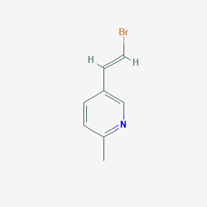 molecular formula C8H8BrN B12342103 (E)-5-(2-bromovinyl)-2-methylpyridine 