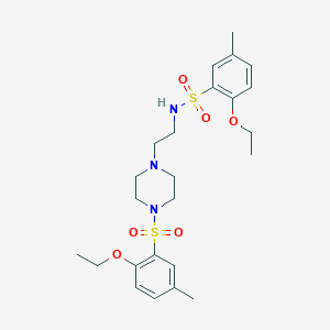 2-ethoxy-N-{2-[4-(2-ethoxy-5-methylbenzenesulfonyl)piperazin-1-yl]ethyl}-5-methylbenzene-1-sulfonamide