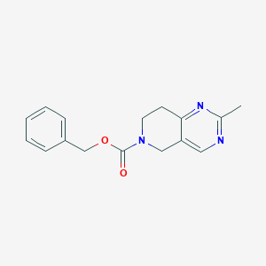 molecular formula C16H17N3O2 B12342144 Benzyl 2-methyl-7,8-dihydropyrido[4,3-d]pyrimidine-6(5H)-carboxylate CAS No. 1440526-52-2