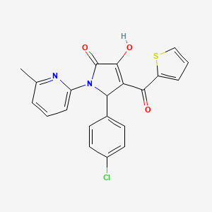 5-(4-chlorophenyl)-3-hydroxy-1-(6-methylpyridin-2-yl)-4-(thiophene-2-carbonyl)-1H-pyrrol-2(5H)-one