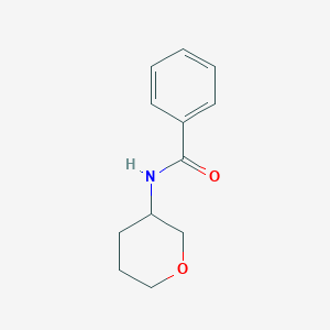 molecular formula C12H15NO2 B12342170 N-(Tetrahydro-2H-pyran-3-yl)benzamide 