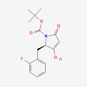 tert-butyl (2R)-2-[(2-fluorophenyl)methyl]-3-hydroxy-5-oxo-2H-pyrrole-1-carboxylate