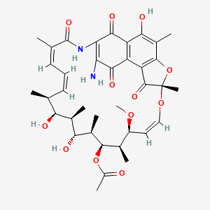 molecular formula C37H46N2O12 B12342245 3-Amino-rifamycin S 