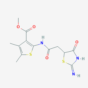 Methyl 2-[2-(2-imino-4-oxo-1,3-thiazolidin-5-YL)acetamido]-4,5-dimethylthiophene-3-carboxylate