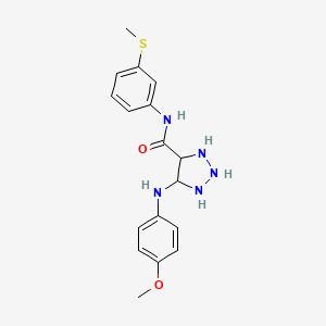 5-(4-methoxyanilino)-N-(3-methylsulfanylphenyl)triazolidine-4-carboxamide