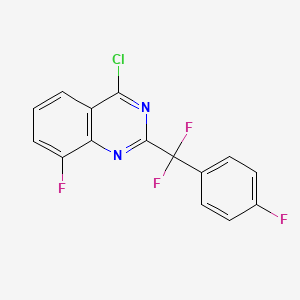 4-Chloro-2-(difluoro(4-fluorophenyl)methyl)-8-fluoroquinazoline