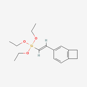 molecular formula C16H24O3Si B12342347 Silane, (2-bicyclo[4.2.0]octa-1,3,5-trien-3-ylethenyl)triethoxy-, (E)-(9CI) 