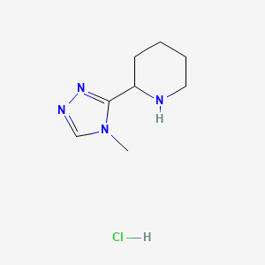 molecular formula C8H15ClN4 B12342362 2-(4-methyl-1,2,4-triazol-3-yl)piperidine;hydrochloride CAS No. 2703966-07-6