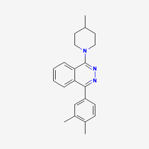molecular formula C22H25N3 B1234238 1-(3,4-Dimethylphenyl)-4-(4-methyl-1-piperidinyl)phthalazine 